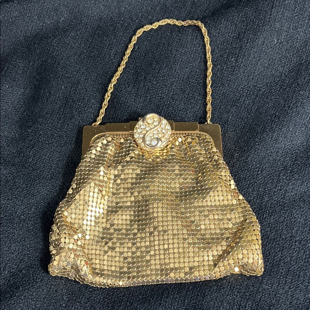 Whiting & Davis Elegant Gold Mesh Handbag